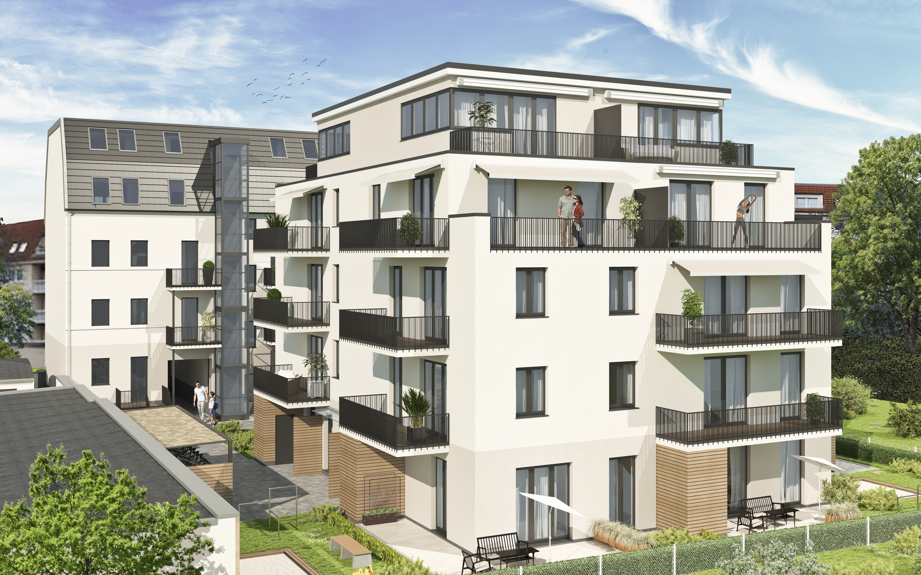 Gartenhausansicht Hof